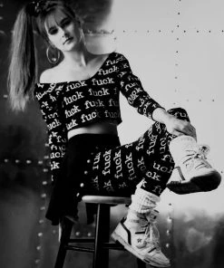 Lip Service FUCK Print Leggings