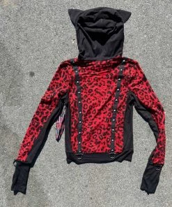 Lip Service Leopard & Fishnet Print Hoodie Archive