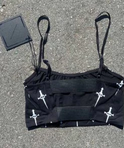 Lip Service Vintage Dagger Print Bra Top