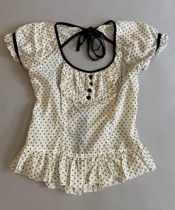 Lip Service Vintage Polka Dot Cap Sleeve Top Archive