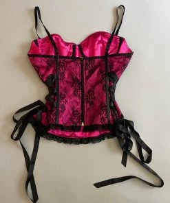 Vintage Lip Service Blacklist Pink Stretch Satin Bustier Archive