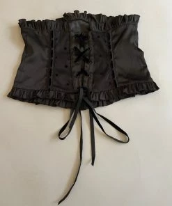 Vintage Lip Service Blacklist Black Stretch Satin Cincher Archive