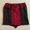 Vintage Lip Service For Torrid Red Satin & Black Lace Pencil Skirt Archive