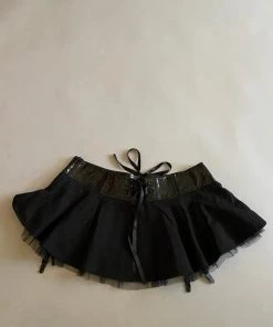 Vintage Lip Service Black Low Rider Garter Suspender Micro Mini Archive