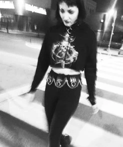 Riddick X Lip Service Crop Hoodie NEW!