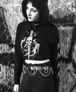 Riddick X Lip Service Crop Hoodie NEW!