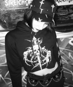 Riddick X Lip Service Crop Hoodie NEW!