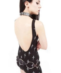 Lip Service Scoop Back Dagger Print Tank Dress