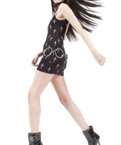 Lip Service Scoop Back Dagger Print Tank Dress