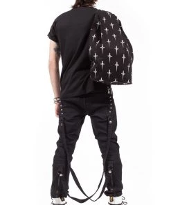Lip Service Dagger Print Large Backpack Men