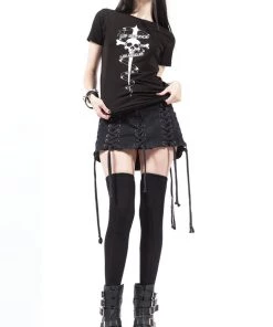 Lip Service Lace Up Micro Mini Skirt