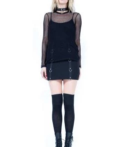 Lip Service Archive Vintage Batz & Bones Pencil Skirt