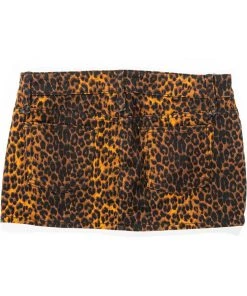 Lip Service Vintage Leopard Short Jean Skirt
