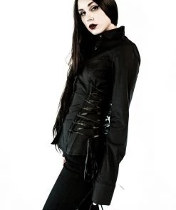 Lip Service Vintage Wicked Lace Up Blouse