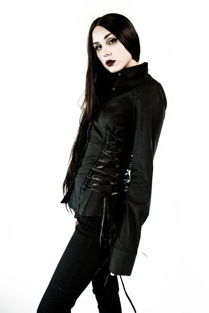 Lip Service Vintage Wicked Lace Up Blouse 2 Lip Service Vintage Wicked Lace Up Blouse