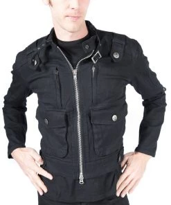 Lip Service Black Snap Men's Biker Jacket