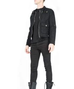 Lip Service Black Snap Men's Biker Jacket