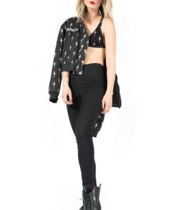 Lip Service Dagger Print Triangle Top Women