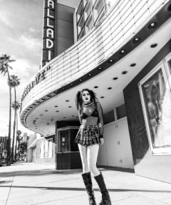 Lip Service NEW! World's End Pleated Mini Skirt In Black Plaid