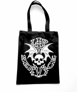 Lip Service Bat Skull Tote Bag NEW!