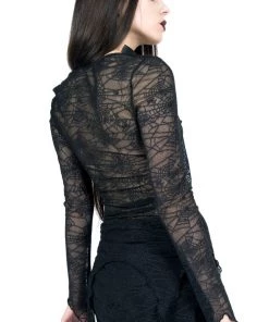 Lip Service Archive Vintage Web Of Lies Mesh Top