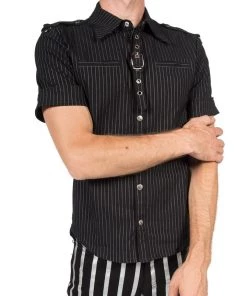 Lip Service Vintage Gangster Prankster Pinstriped Shirt Archive
