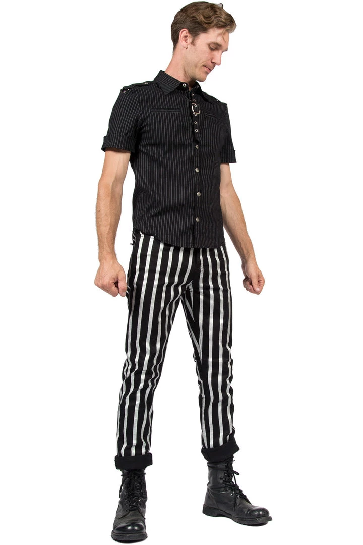 Lip Service Vintage Gangster Prankster Pinstriped Shirt Archive 2 Lip Service Vintage Gangster Prankster Pinstriped Shirt Archive