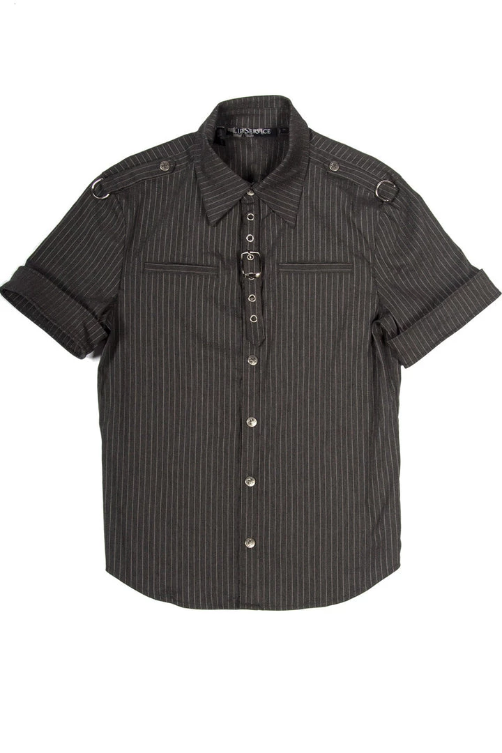 Lip Service Archive Vintage Gangster Prankster Pinstriped Shirt 5 Lip Service Archive Vintage Gangster Prankster Pinstriped Shirt