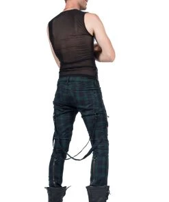 Lip Service Vintage Zip Front Mesh Back Top