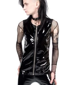 Lip Service Vintage Zip Front PVC Top