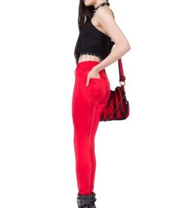 Lip Service Straight From The Heart Red Glam Spandex Jean Archive