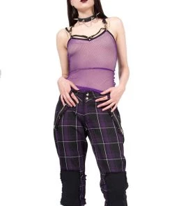 Lip Service Vintage Punk & Disorderly Purple Capri Pants