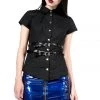 Lip Service Vintage Cyber Goth Belt Shirt
