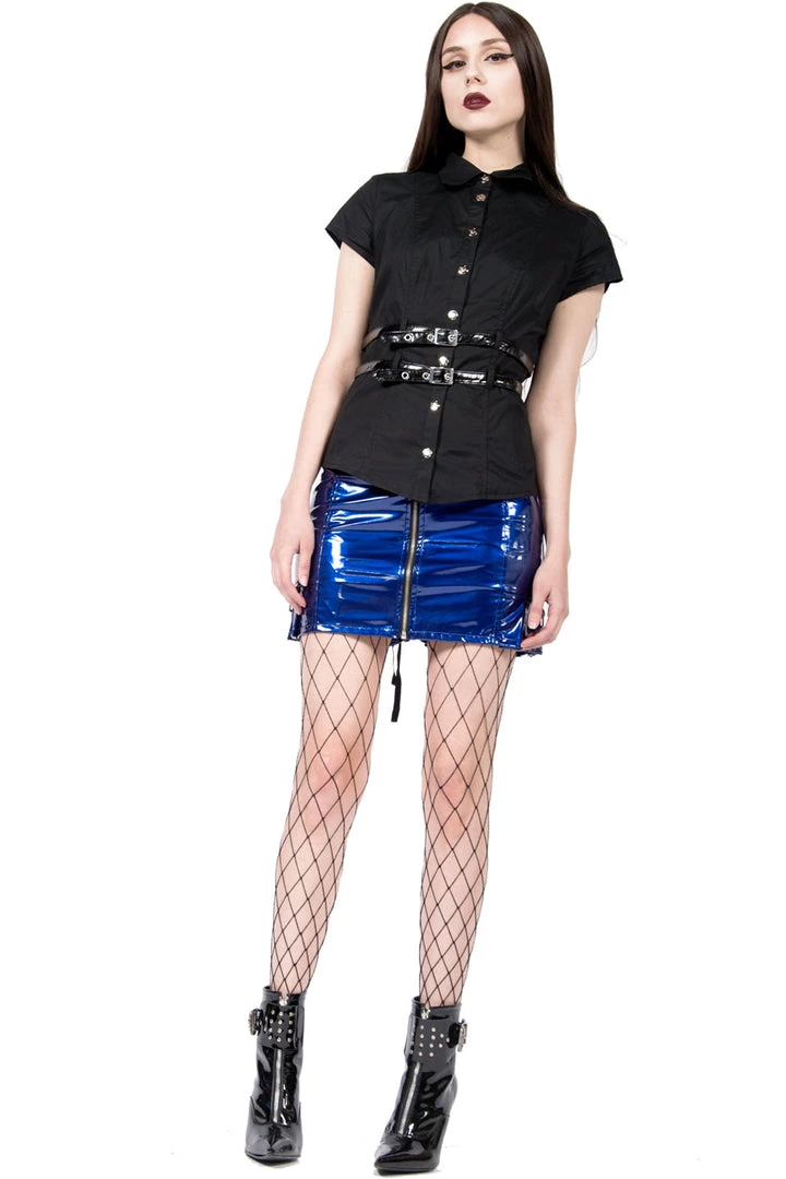 Lip Service Vintage Cyber Goth Belt Shirt 3 Lip Service Vintage Cyber Goth Belt Shirt