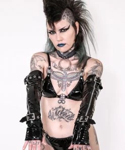 Lip Service Elbow Length Fingerless PVC Gloves NEW!