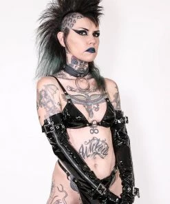 Lip Service Elbow Length Fingerless PVC Gloves NEW!