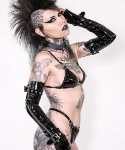 Lip Service Elbow Length Fingerless PVC Gloves NEW!