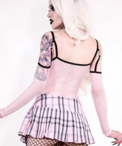 Lip Service Transformer Fishnet Top Pink