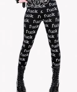 Lip Service FUCK Print Leggings