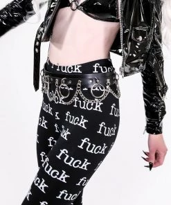 Lip Service FUCK Print Leggings