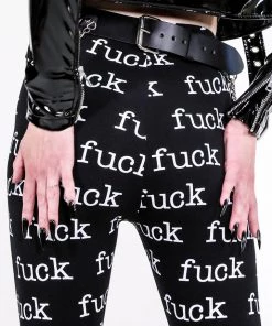 Lip Service FUCK Print Leggings