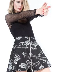 Lip Service Vintage Guns Suck Skirt