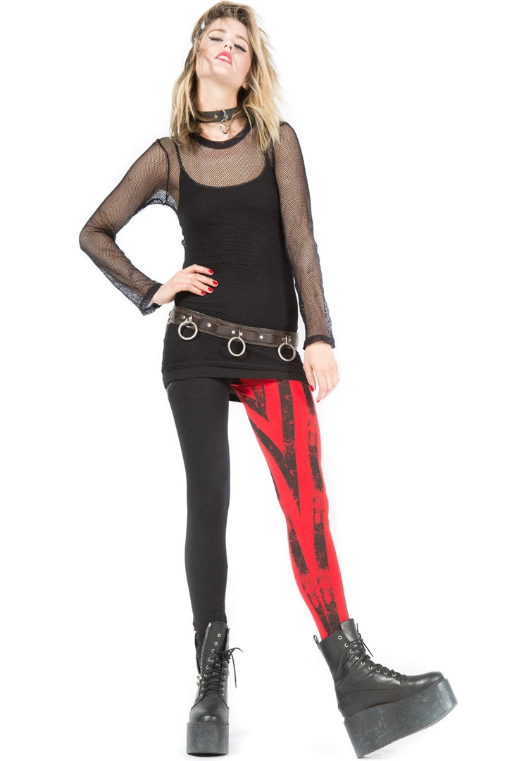 Lip Service Vintage Batz & Bones Striped Leggings Archive 1 Lip Service Vintage Batz & Bones Striped Leggings Archive