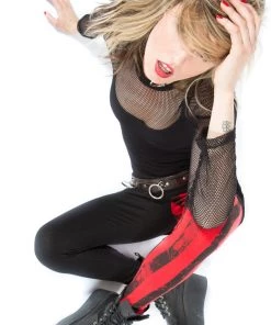 Lip Service Vintage Batz & Bones Striped Leggings Archive