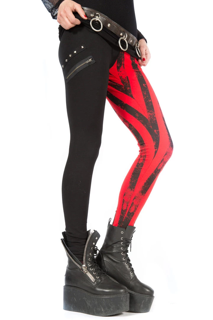 Lip Service Vintage Batz & Bones Striped Leggings Archive 3 Lip Service Vintage Batz & Bones Striped Leggings Archive