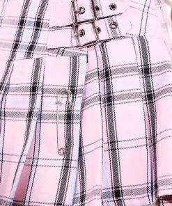 Lip Service World's End Pleated Mini Skirt PINK NEW!