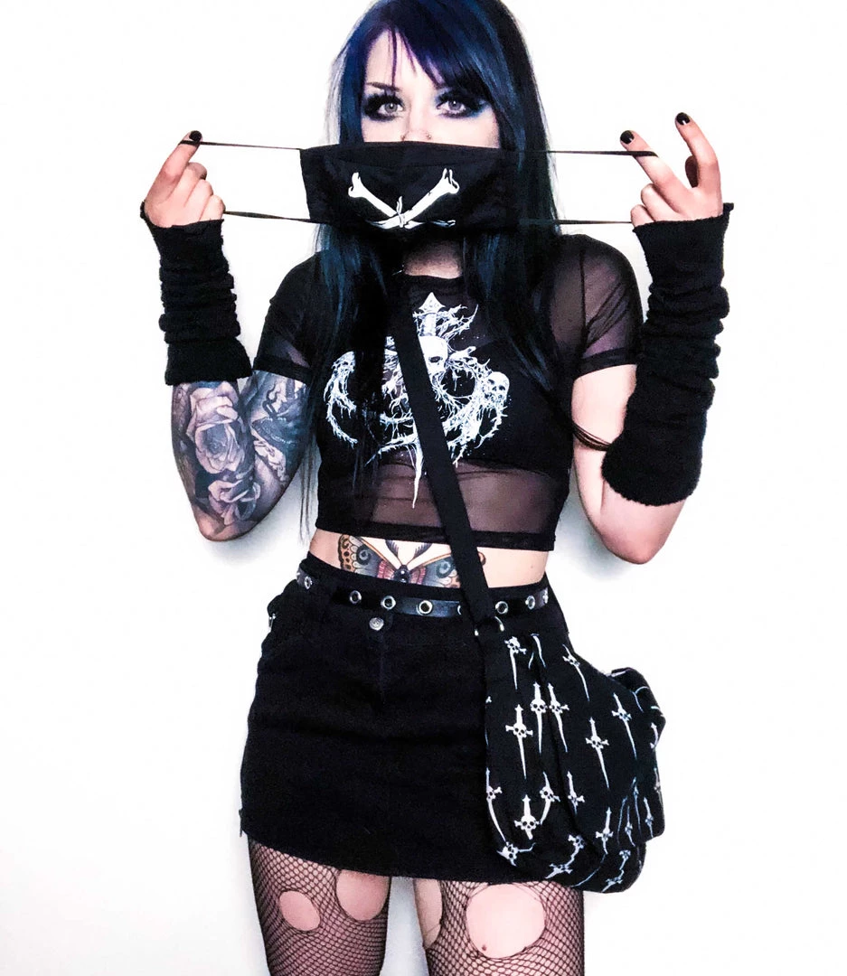 Lip Service Cross Bones Face Mask 2.0 NEW! 2 Lip Service Cross Bones Face Mask 2.0 NEW!